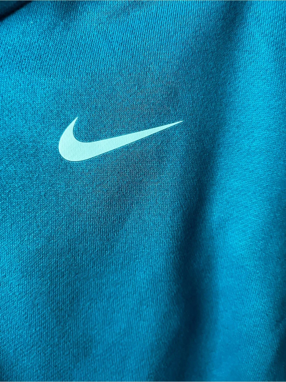 Nike Essentials Teal Blue Full Zip Hooded Athletic Sweatshirt Hoodie